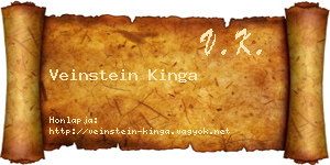 Veinstein Kinga névjegykártya