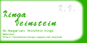 kinga veinstein business card